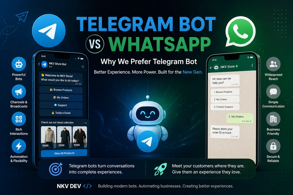 Telegram bot vs WhatsApp for business - modern customer experience